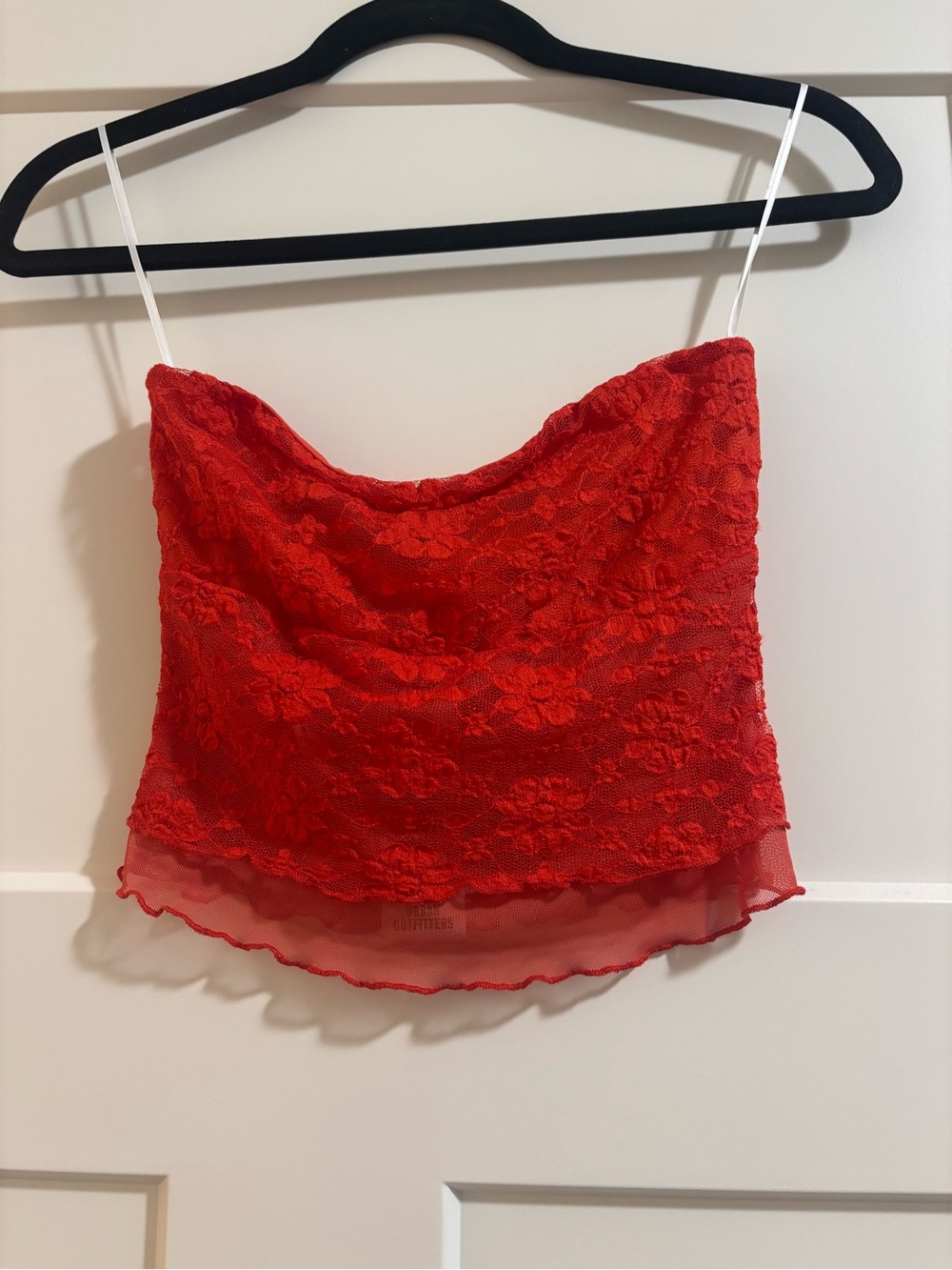 Urban Outfitters Red Lace & Chiffon Cami